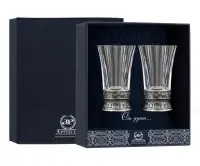 Набор стопок с хрустальной вставкой Набор стопок с хрустальной вставкой
