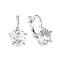 Серьги из серебра с горным хрусталем Серьги из серебра с горным хрусталем