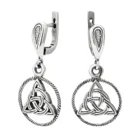 Серебряные серьги «Лабиринт»