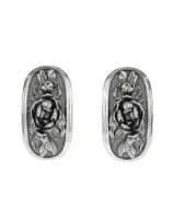 Серьги из серебра «Пионы» Серьги из серебра «Пионы»