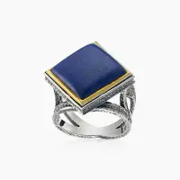 Кольцо из серебра с камнем лазурит