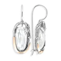 Серебряные серьги с жемчугом Барокоо