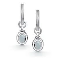 Серьги из серебра с аквамарином Серьги из серебра с аквамарином