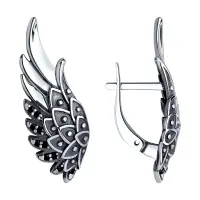 Серебряные серьги с фианитами