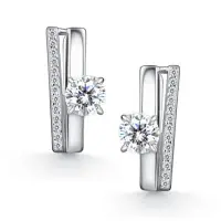 Серебряные серьги с фианитами