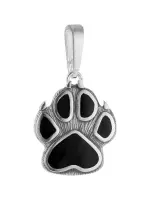 Серебряная подвеска с эмалью «Лапка»