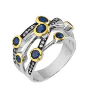 Кольцо из серебра с натуральным сапфиром Кольцо из серебра с натуральным сапфиром