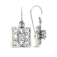 Серебряные серьги с фианитом Серебряные серьги с фианитом