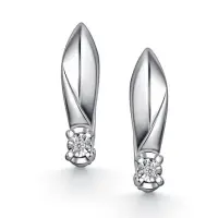 Серебряные серьги с бриллиантом