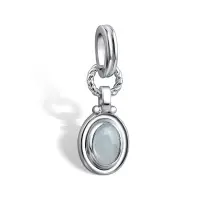 Подвеска из серебра с аквамарином Подвеска из серебра с аквамарином