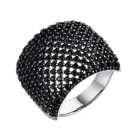 Кольцо из серебра «Черный элемент» Кольцо из серебра «Черный элемент»
