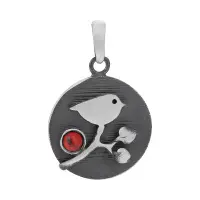 Подвеска из серебра с кораллом «Птица» Подвеска из серебра с кораллом «Птица»