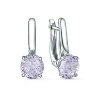 Серьги из серебра с фианитом Серьги из серебра с фианитом
