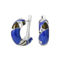 Серебряные серьги «Фараон» с эмалью Серебряные серьги «Фараон» с эмалью