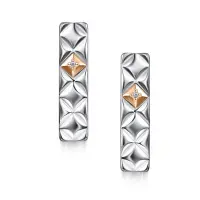 Серьги из серебра с бриллиантами и позолотой