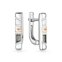 Серьги из серебра с бриллиантами