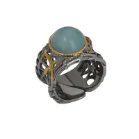 Кольцо из серебра с аквамарином Кольцо из серебра с аквамарином