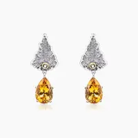 Серебряные серьги «Медовый Лист»