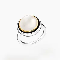 Кольцо из серебра с камнем жемчуг