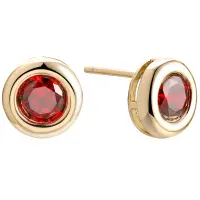 Серьги из серебра с фианитом