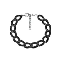 Серебряный браслет со шпинелью «Цепь»