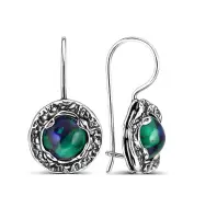 Серьги из серебра с азуритом