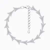 Браслет из серебра с фианитами