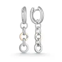 Серебряные серьги с бриллиантами