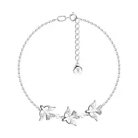 Браслет из серебра «Птички»