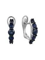 Серьги из серебра с сапфирами