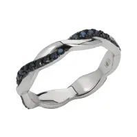 Кольцо из серебра с сапфирами