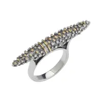 Кольцо из серебра с позолотой