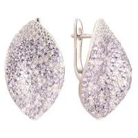 Серьги из серебра с фианитами