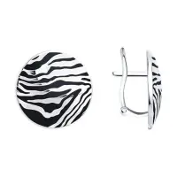 Серьги из серебра с эмалью