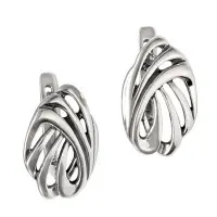 Серебряные серьги «Обруч» Серебряные серьги «Обруч»