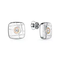 Серьги из серебра с бриллиантом Серьги из серебра с бриллиантом