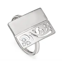 Кольцо из серебра с фианитами