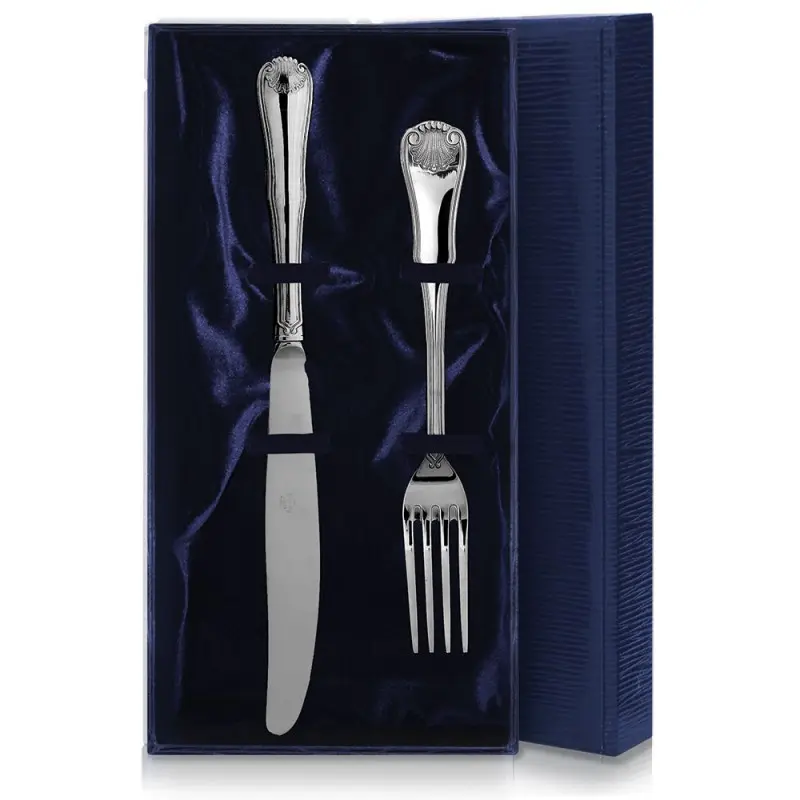 Серебряный набор «Визит» столовая вилка и нож