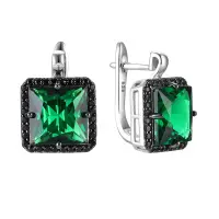 Серьги из серебра с фианитами Серьги из серебра с фианитами