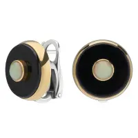 Серьги из серебра с ониксом и опалом Серьги из серебра с ониксом и опалом