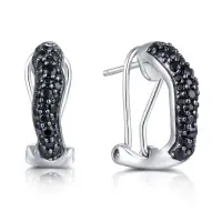 Серьги из серебра со шпинелью Серьги из серебра со шпинелью