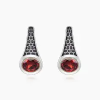 Серебряные серьги «Багровые Соты»