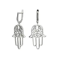 Серьги из серебра «Рука Фатимы»