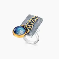 Серебряное кольцо «Лабрадоритовые Сумерки» Серебряное кольцо «Лабрадоритовые Сумерки»