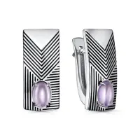 Серьги из серебра с аметистом Серьги из серебра с аметистом