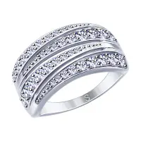 Серебряное кольцо с фианитами