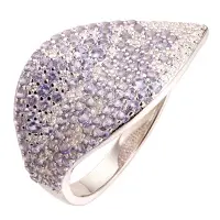 Кольцо из серебра с фианитами