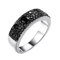 Кольцо из серебра с фианитом и шпинелью