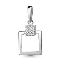 Подвеска из серебра с фианитами