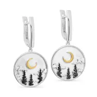 Серебряные серьги «Месяц»